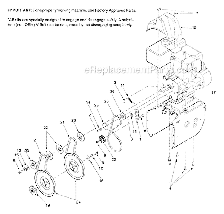Page B Diagram and Parts List for 31AE573H401 1999 Yard Man Snow Blower
